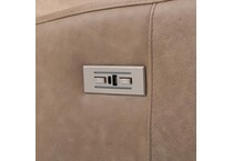 ventura beige power leather recliner   