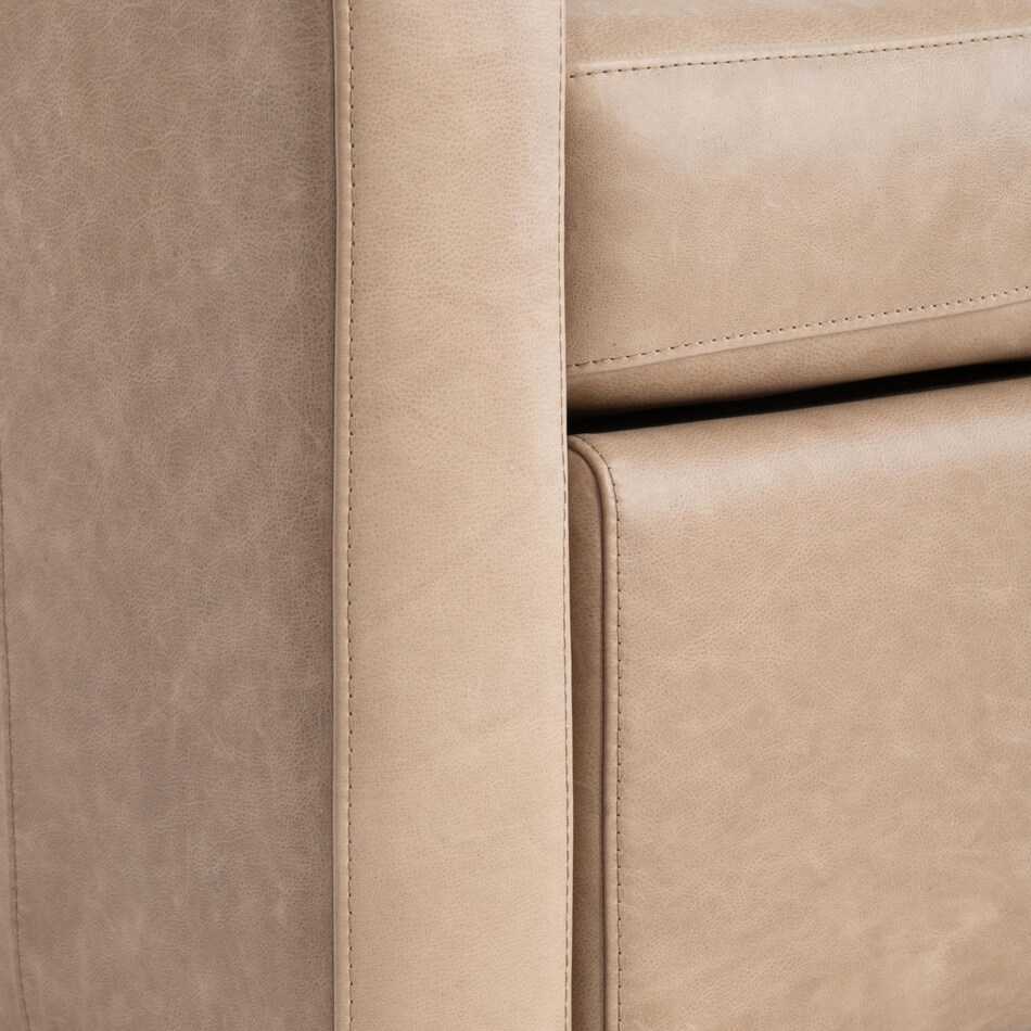 ventura beige power leather recliner   