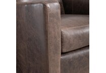 ventura brown leather accent chair   