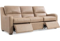 ventura power leather reclining sofa   