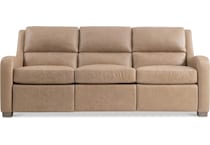 ventura power leather reclining sofa   