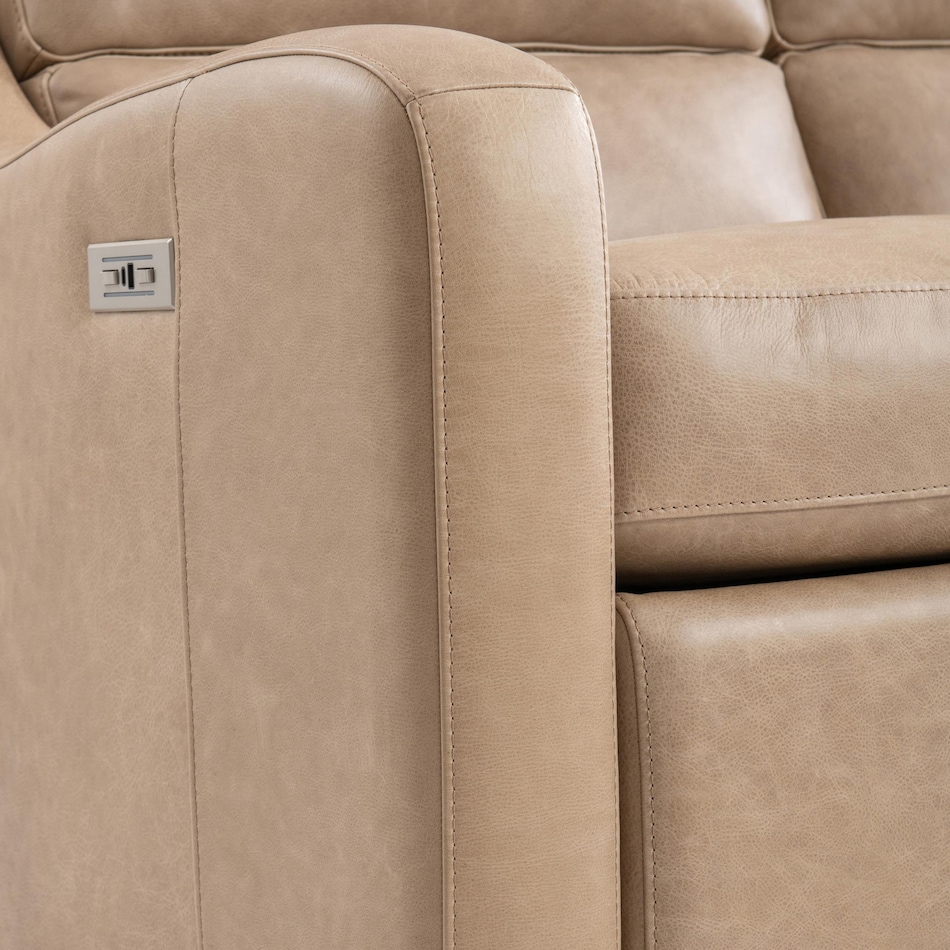 ventura power leather reclining sofa   