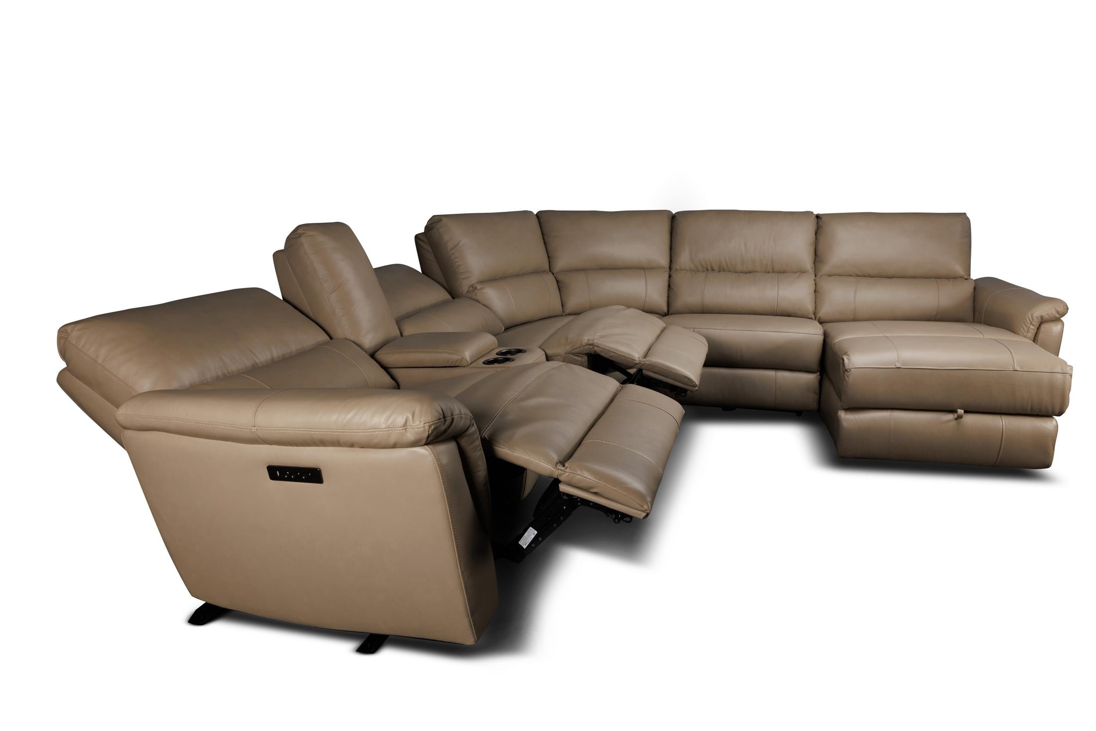 Dr.アリーヴォ VENUS 6-PC LEATHER POWER RECLINING SECTIONAL | Morris