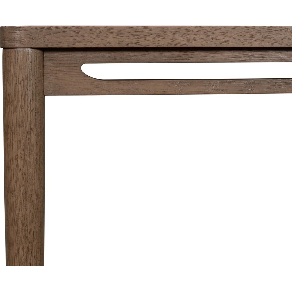 verona medium brown oak end table   