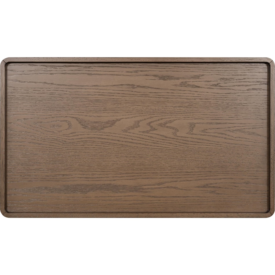 verona medium brown oak end table   