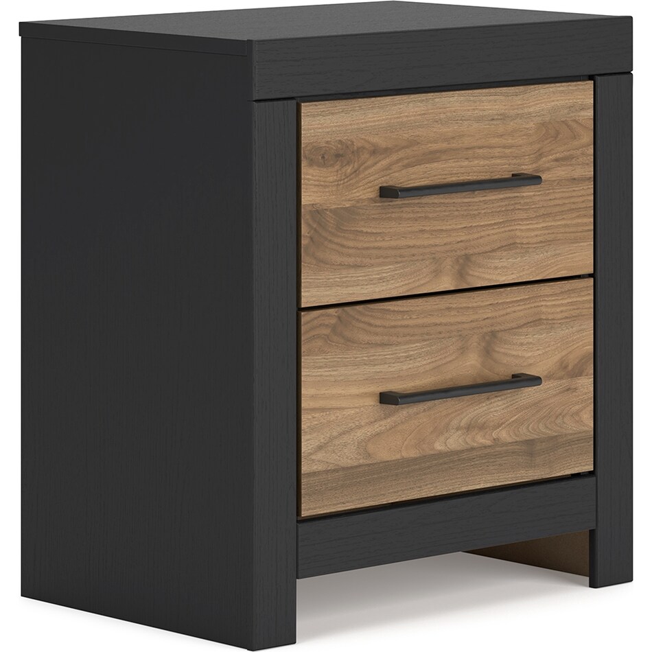 vetrani black honey brown nightstand   