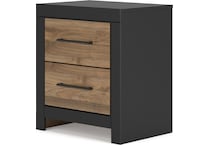 vetrani black honey brown nightstand   