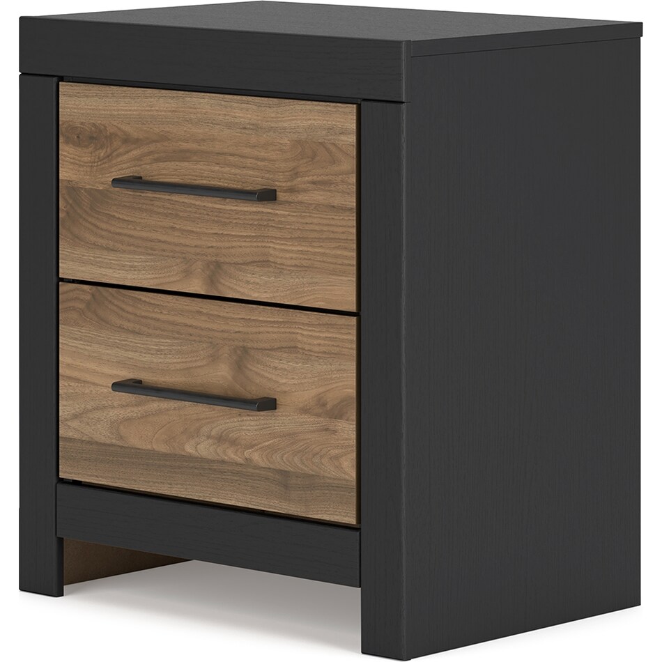 vetrani black honey brown nightstand   