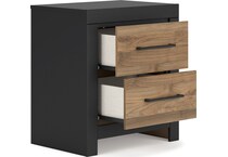 vetrani black honey brown nightstand   