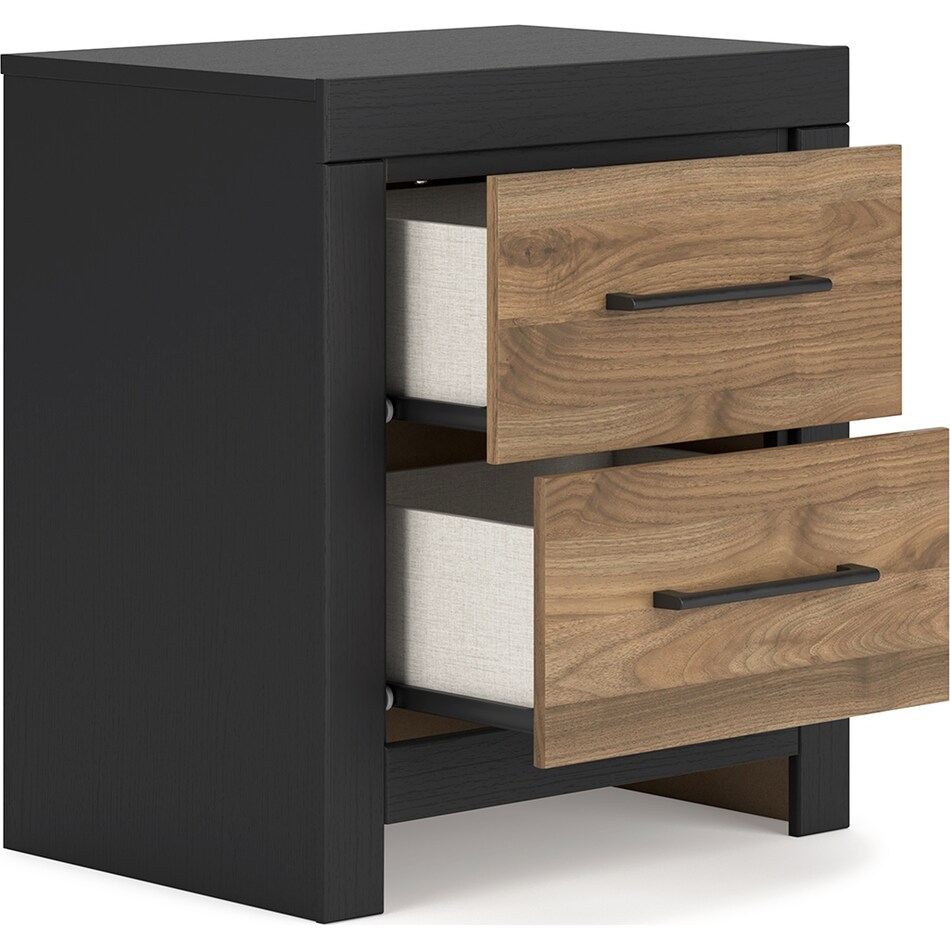 vetrani black honey brown nightstand   