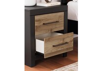 vetrani black honey brown nightstand   