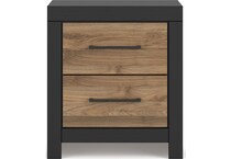 vetrani black honey brown nightstand   