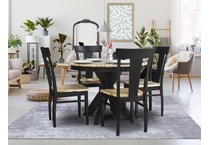 vibrance black brown side chair   