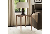 vicente medium brown oak end table   