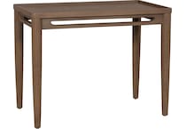 vicente medium brown oak end table   