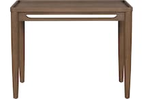 vicente medium brown oak end table   