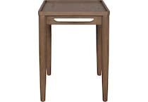 vicente medium brown oak end table   