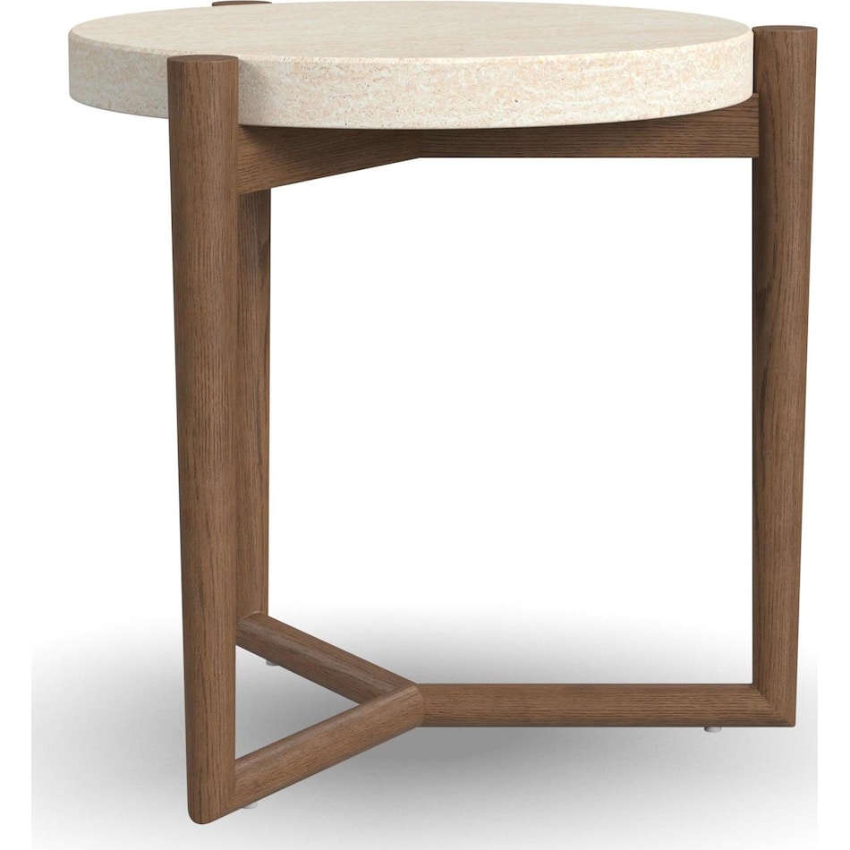 vicente medium brown oak end table   