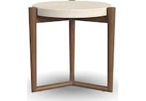 vicente medium brown oak end table   