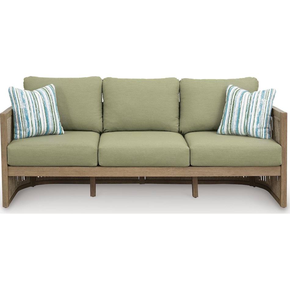 vision lane beige green sofa   