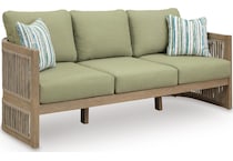 vision lane beige green sofa   