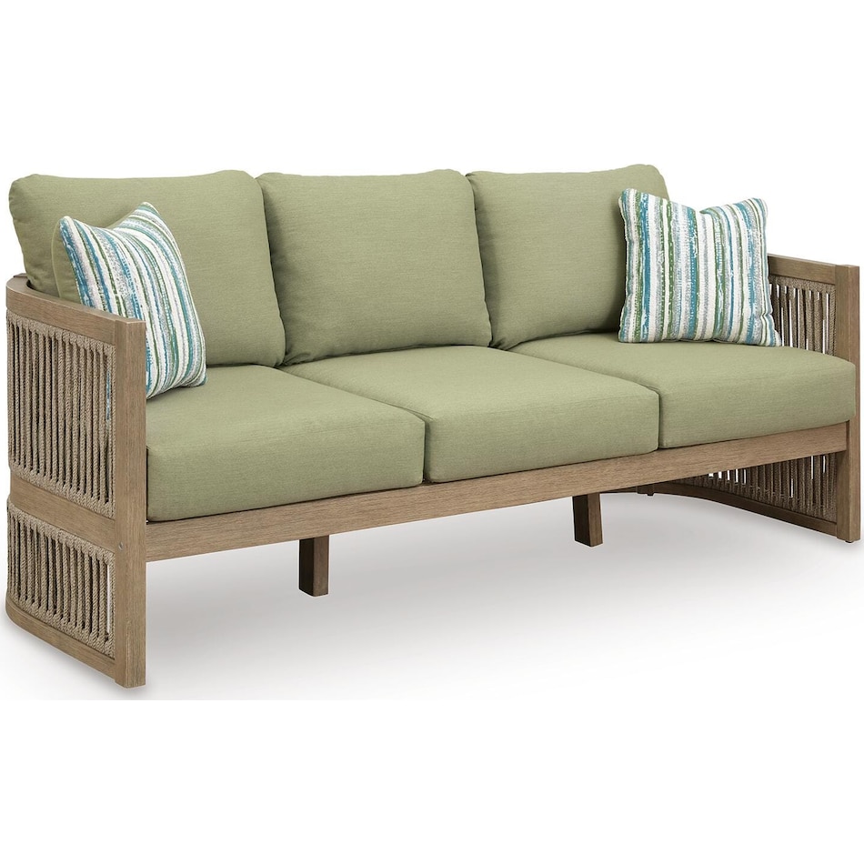 vision lane beige green sofa   