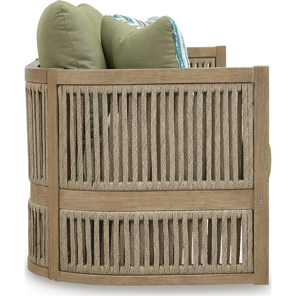 vision lane beige green sofa   