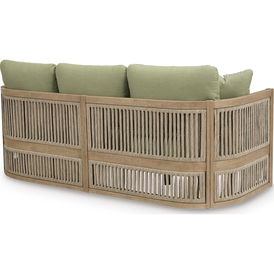 vision lane beige green sofa   