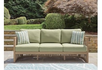 vision lane beige green sofa   