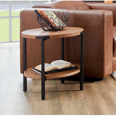 WADSWORTH ROUND END TABLE