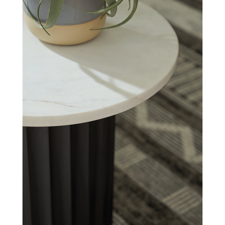 wainstone black white accent table   