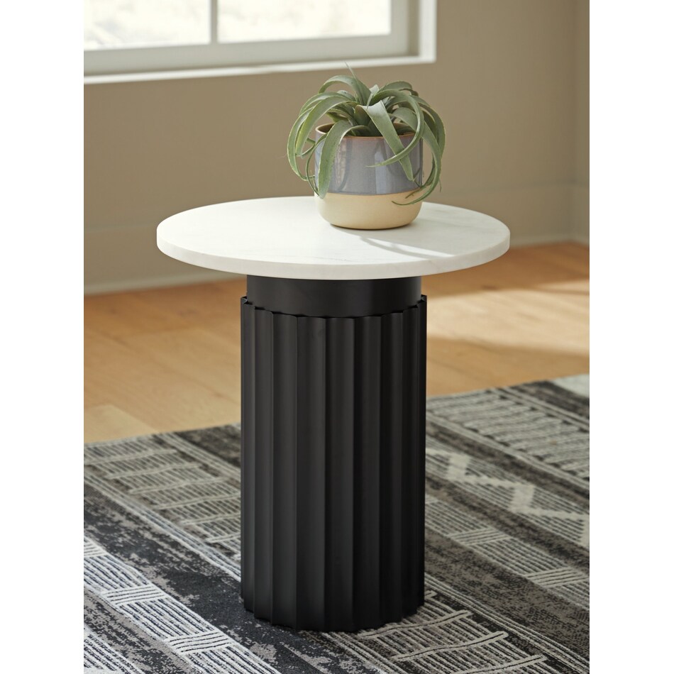 wainstone black white accent table   