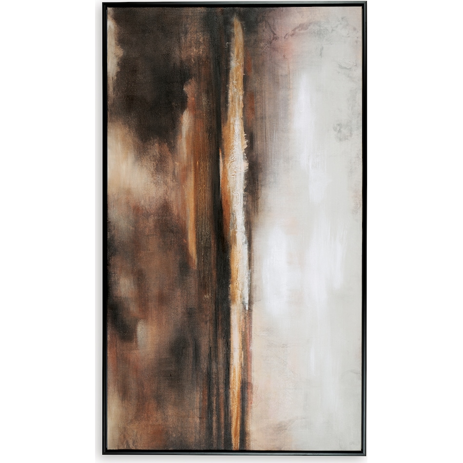 wall art black brown orange large picture   