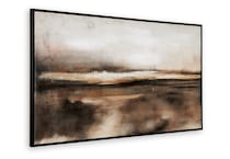 wall art black brown orange large picture   
