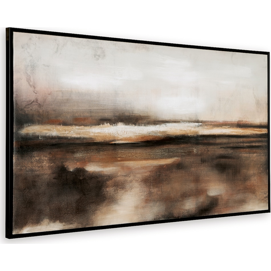 wall art black brown orange large picture   