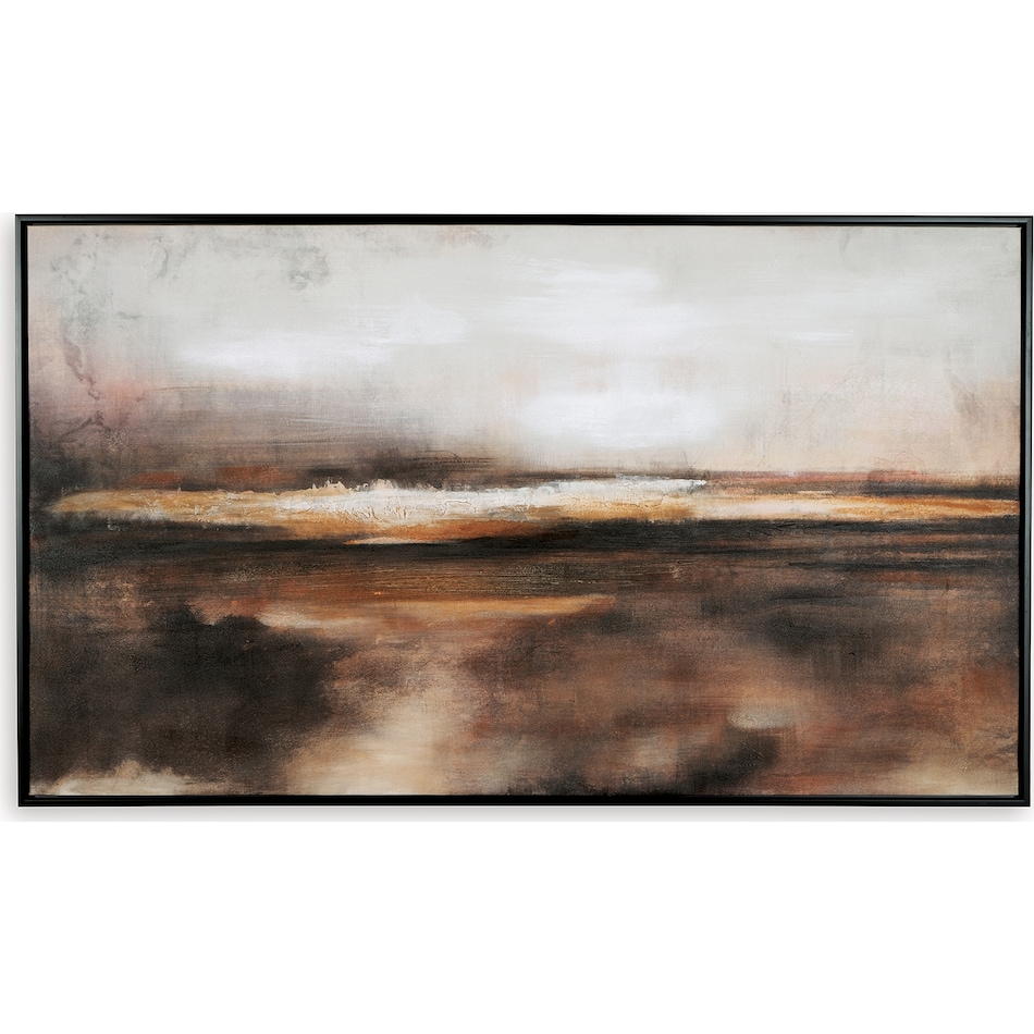 wall art black brown orange large picture   
