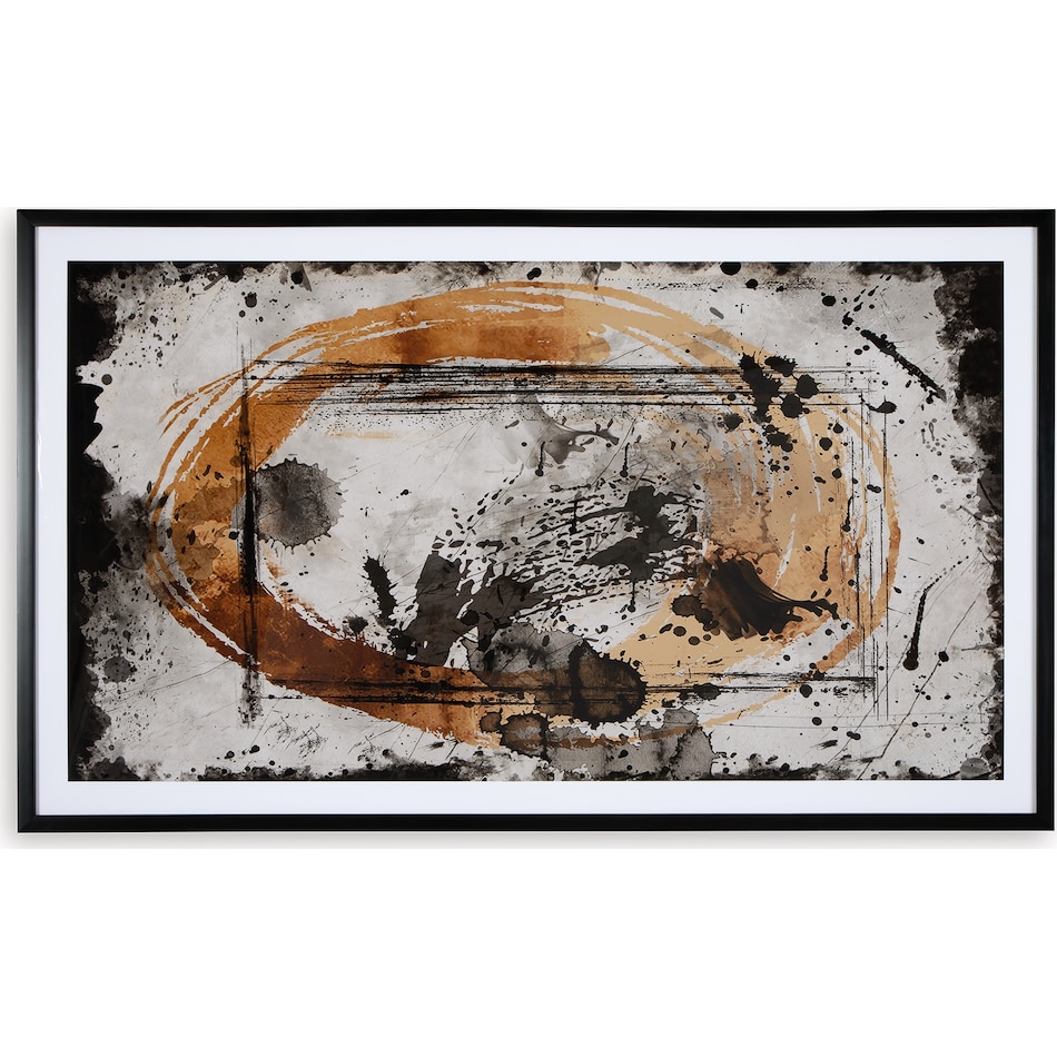 wall art black caramel tan large picture   