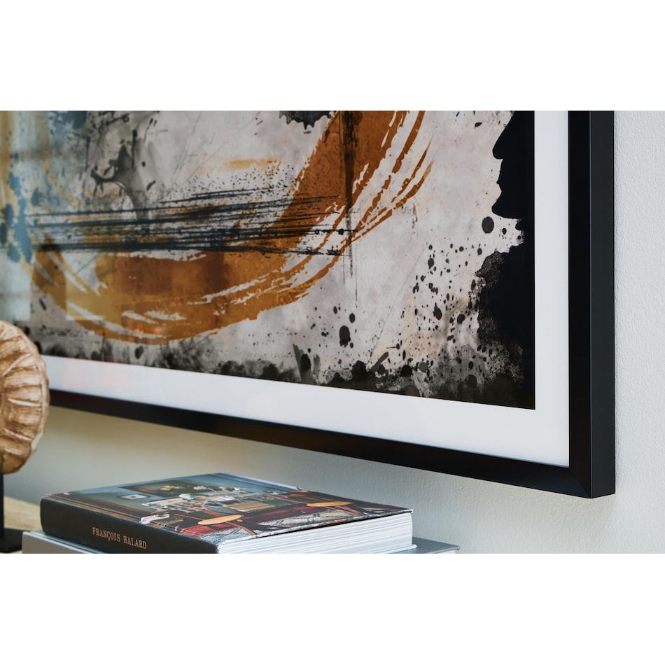 wall art black caramel tan large picture   