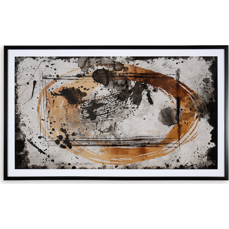 wall art black caramel tan large picture   