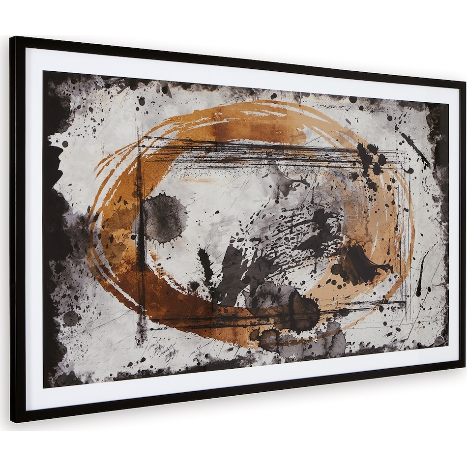 wall art black caramel tan large picture   