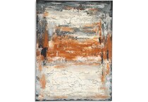 wall art grey white orange large picture   