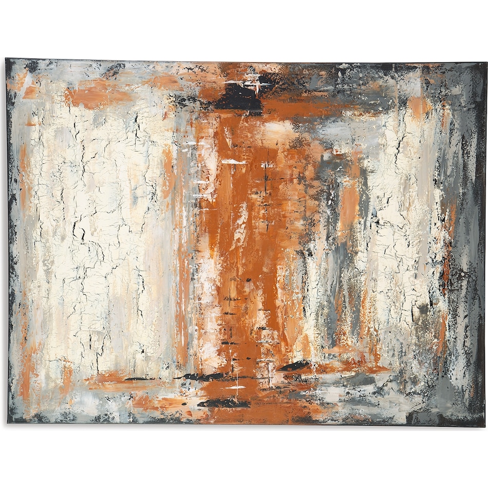 wall art grey white orange large picture   