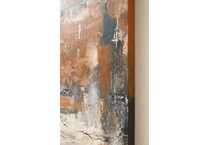 wall art grey white orange large picture   