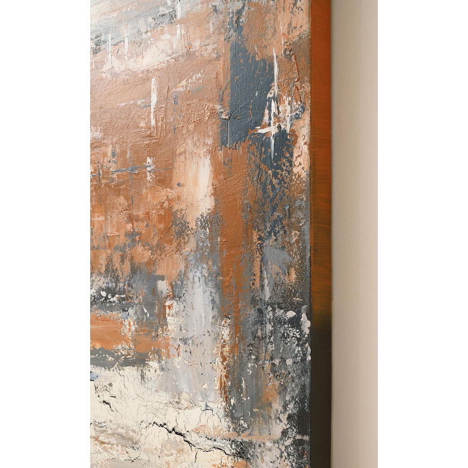 wall art grey white orange large picture   