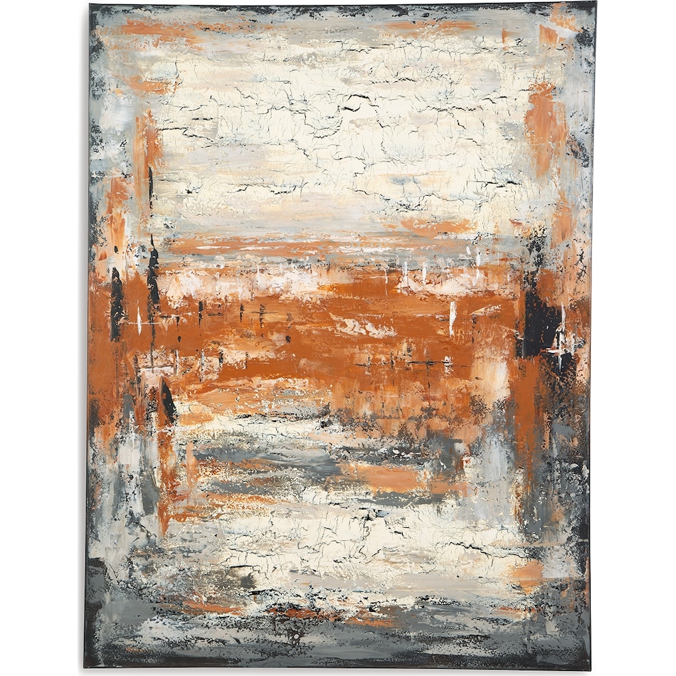 wall art grey white orange large picture   