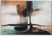 wall art teal orange black large picture   