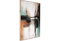 wall art teal orange black large picture   