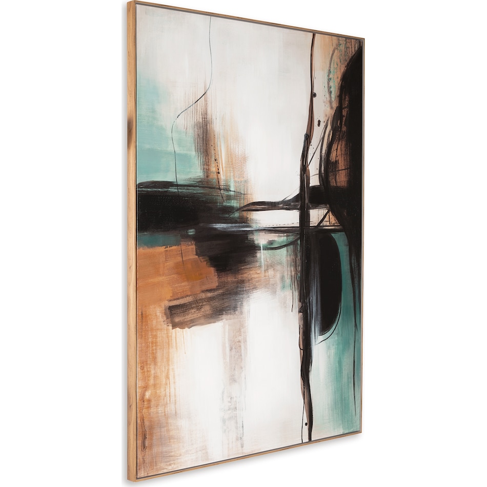 wall art teal orange black large picture   