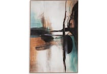 wall art teal orange black large picture   