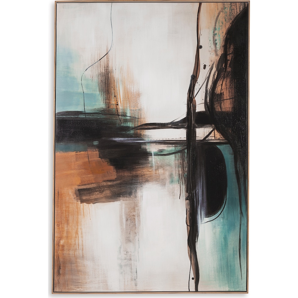 wall art teal orange black large picture   